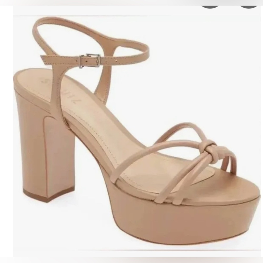 SCHUTZ Kelsie Platform Sandal for Women Size 10 Nude